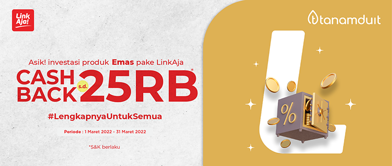 Promo InvestEmas bareng LinkAja