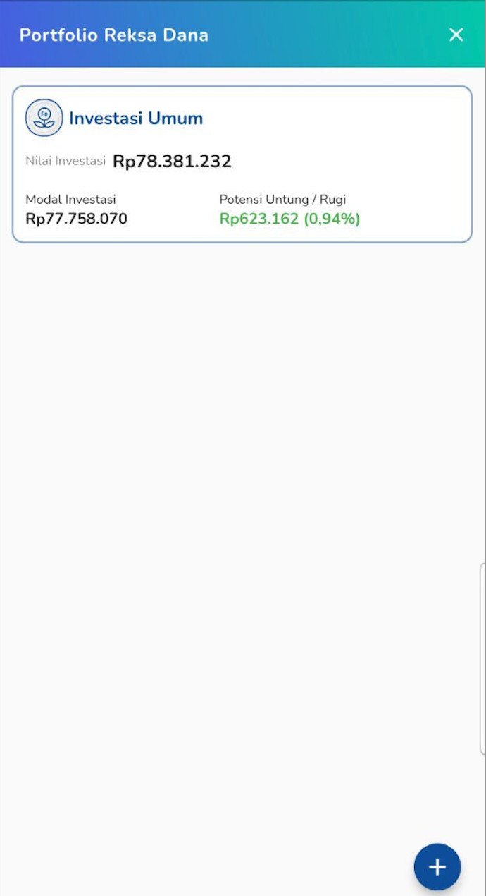 klik pada bagian investasi umum