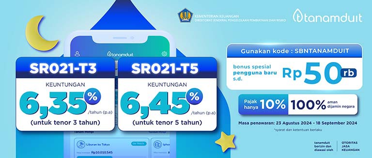 Investasi Perdana SBN SR021 di tanamduit